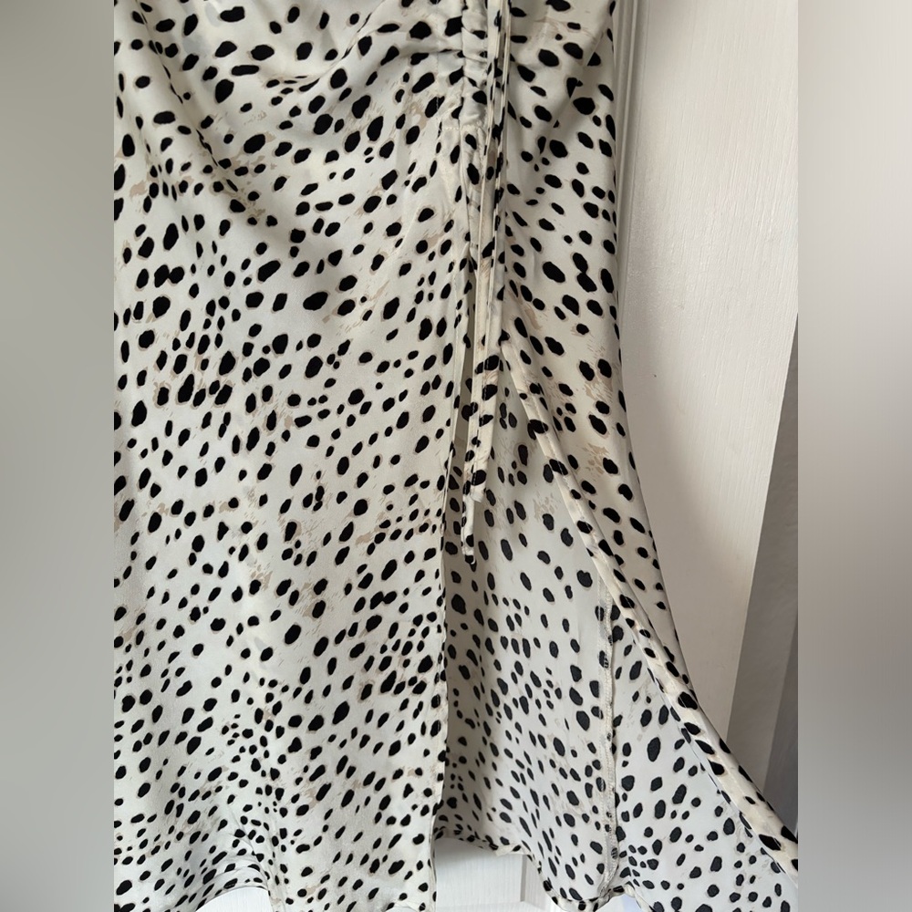 Cider Spot Leopard Print Drawstring Split Maxi Skirt - like new! Size M - Picture 8 of 14